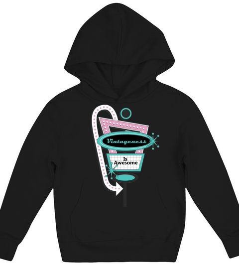 Vintageness Is Awesome Kids Hoodie