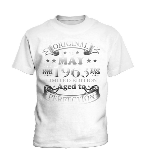 60th birthday man woman awesome may born 1963 Kids T-Shirt
