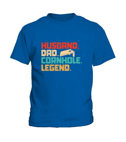 Husband Dad Cornhole Legend Retro Vintage Kids T-Shirt