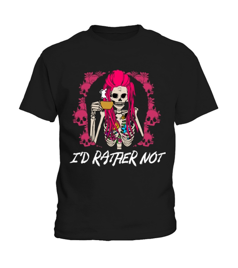 Id Rather Not Funny Introvert Humor Antisocial Sar Kids T-Shirt