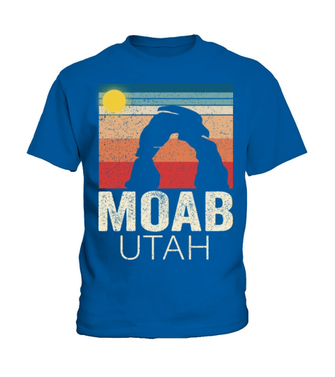 Moab Utah Retro Sunset Vintage Road Moab City Kids T-Shirt
