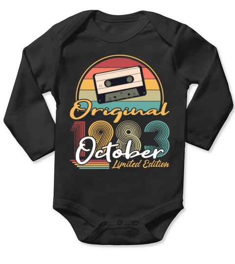 40th birthday october 1983 original 1983 Long Sleeve Baby One-Piece