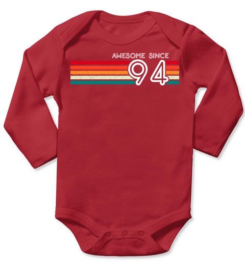 Awesome Since 1994 29th Birthday Gifts 29 Years Long Sleeve Baby One-Piece