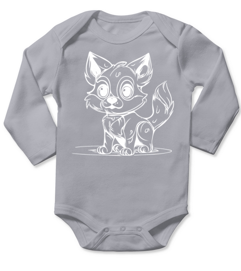 Cute Childrens Dog Portrait For Dog Owners Long Sleeve Baby One-Piece