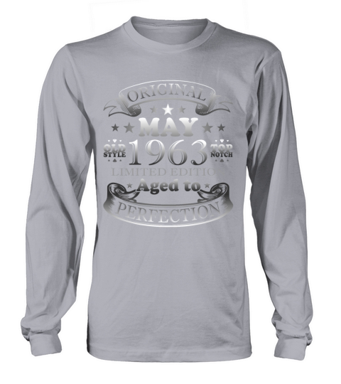 60th birthday man woman awesome may born 1963 Long sleeved Unisex