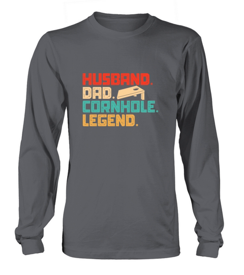 Husband Dad Cornhole Legend Retro Vintage Long sleeved Unisex