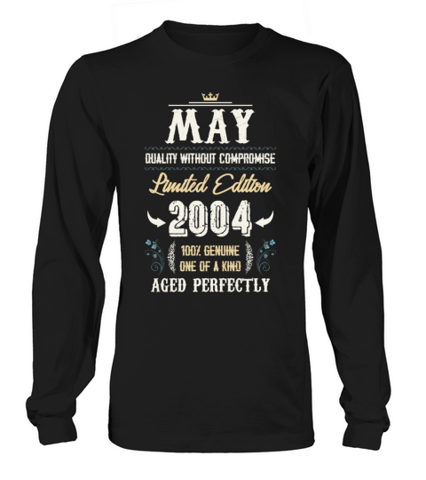 May 2004 Vintage Birthday Present Long sleeved Unisex