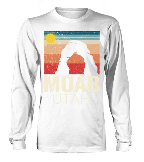 Moab Utah Retro Sunset Vintage Road Moab City Long sleeved Unisex