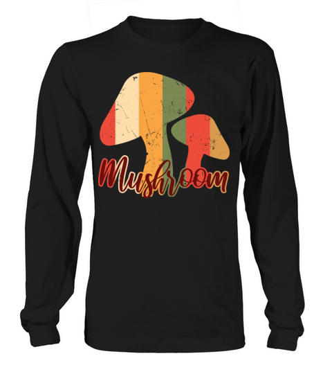 Mushroom Vintage Distressed Long sleeved Unisex
