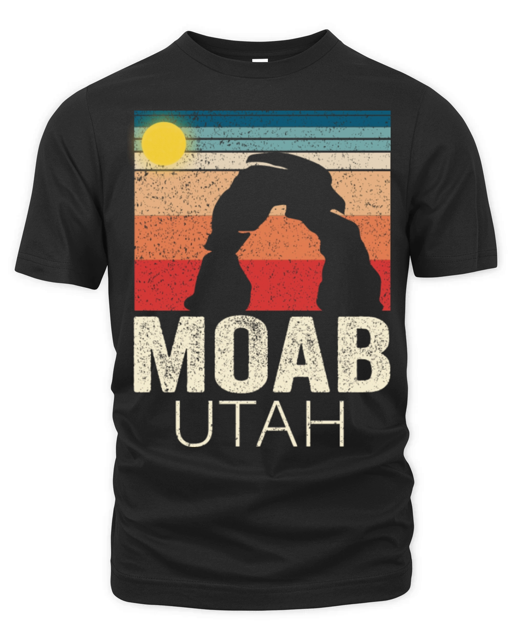 Moab Utah Retro Sunset Vintage Road Moab City Organic Unisex T-shirt