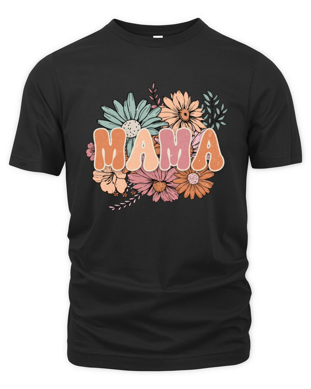 Unique Mothers day Mama Flowers Gift for Mom Organic Unisex T-shirt