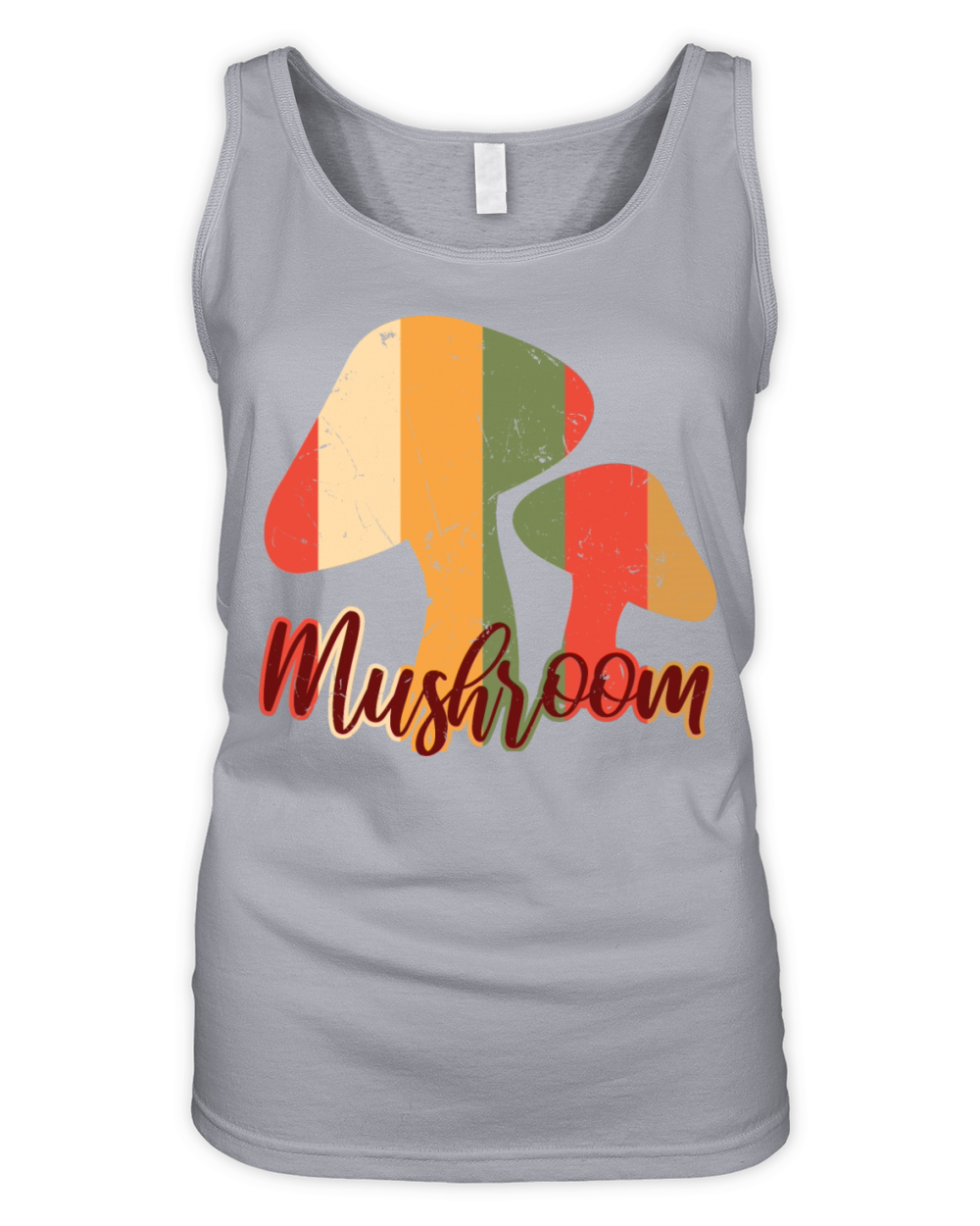 Mushroom Vintage Distressed Organic Women's Tank Top