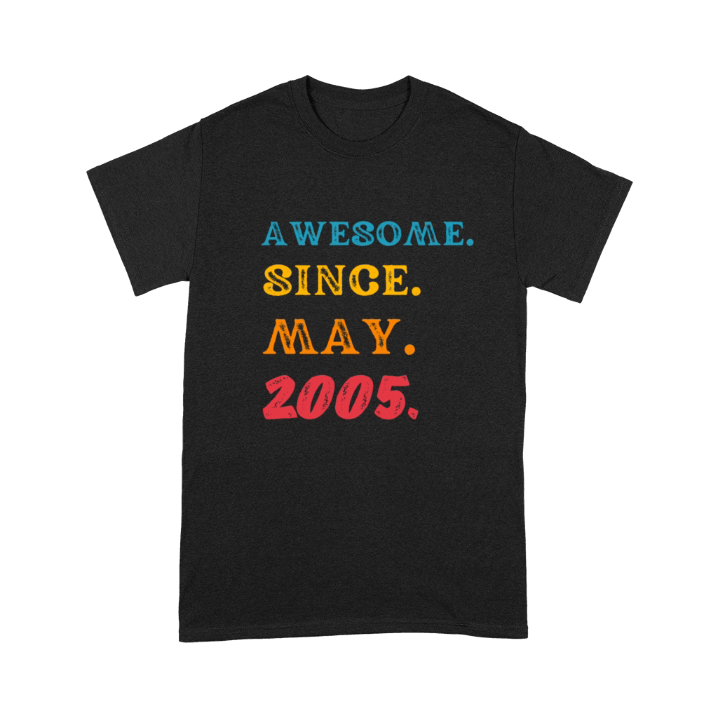 Vintage amesome since May 2005 T-Shirt - Best 18th Premium T-shirt