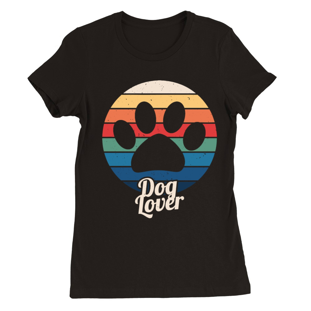 Dog lover vintage retro Premium Womens Crewneck T-shirt