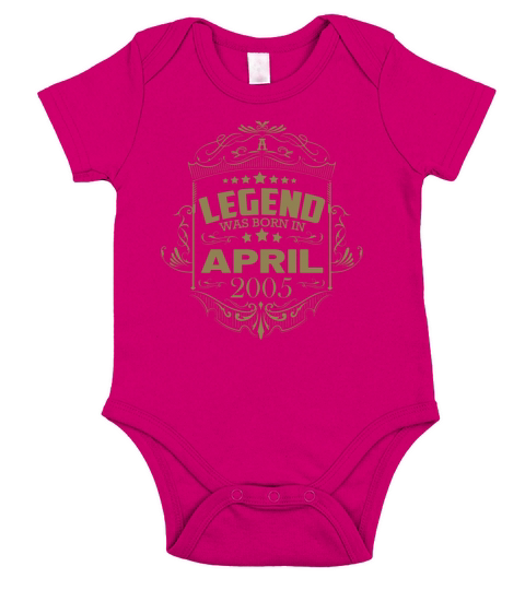 A legend was born in April 2005 Short Sleeve Baby One-Piece