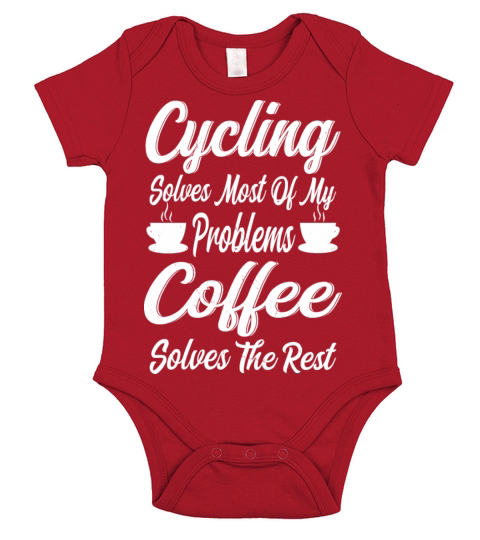 Cycling Solves Most Of My Problems Coffee Solves Short Sleeve Baby One-Piece