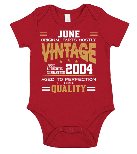 Vintage Aged To Perfection June 2004 Short Sleeve Baby One-Piece