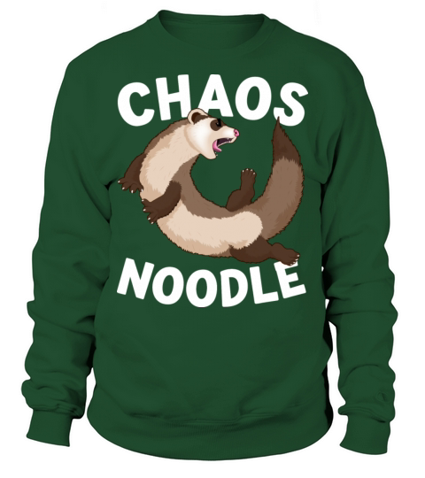 Chaos Noodle Chaotic Ferret Pun Parody Sweatshirt Unisex