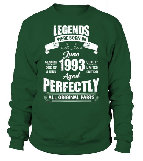 Legends Were Born In June 1980 Birthday Sweatshirt Unisex