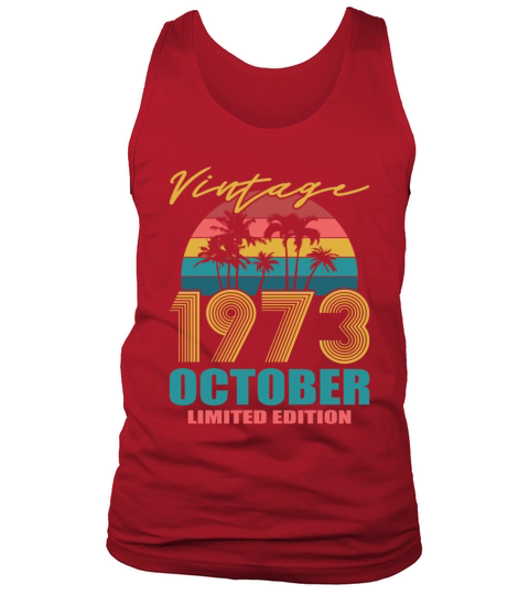 Vintage October 1973 Limited Edition Tank Top Unisex
