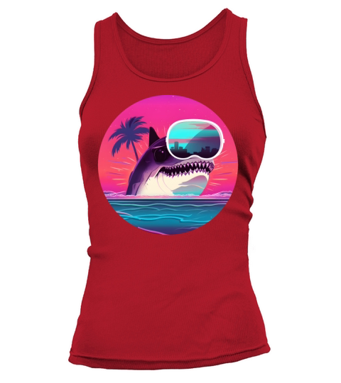 80s 90s Vintage Shark Style Tank top Woman