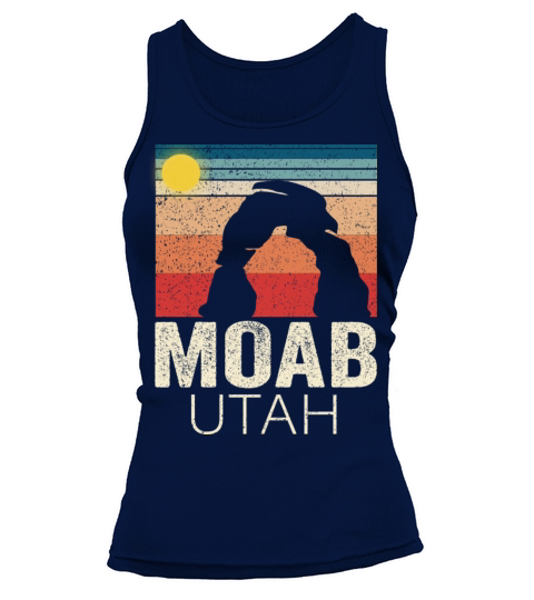 Moab Utah Retro Sunset Vintage Road Moab City Tank top Woman