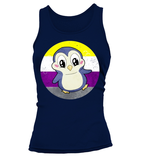 Non Binary Pride Flag Penguin Sublte LGBTQ Tank top Woman