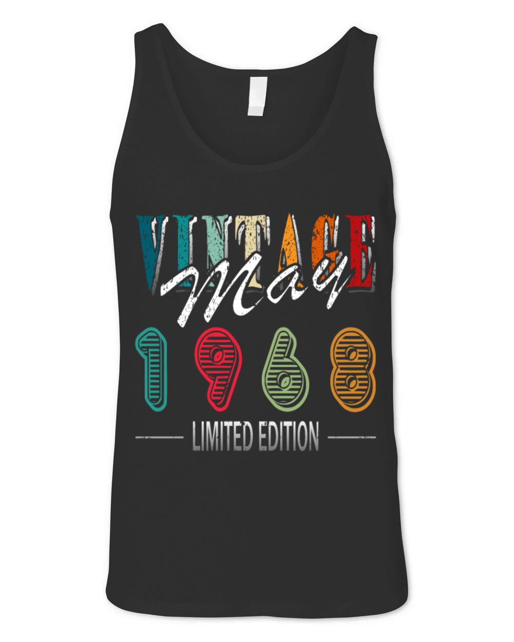 55th birthday man may vintage 1968 Legendary Unisex Jersey Tank