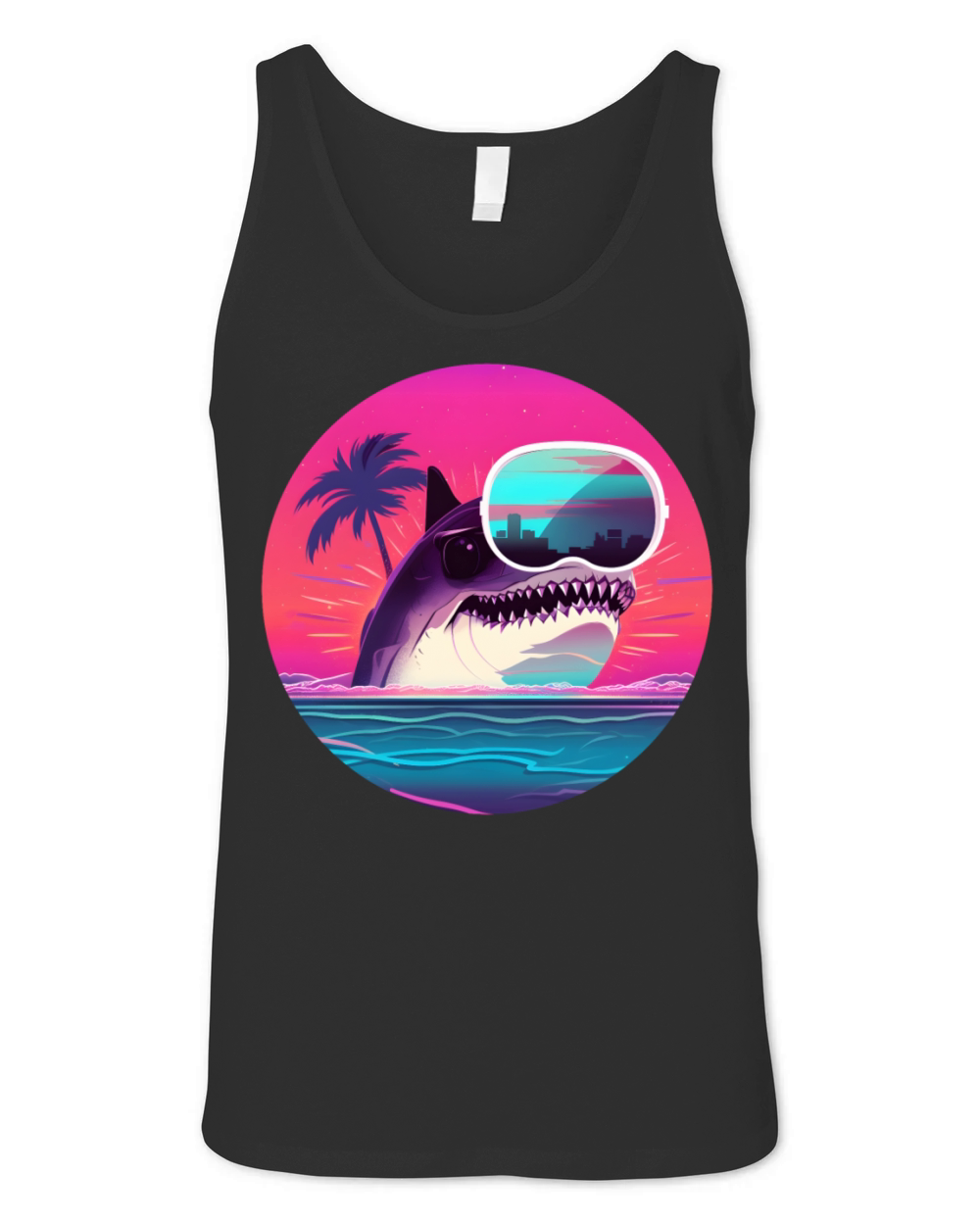 80s 90s Vintage Shark Style Unisex Jersey Tank