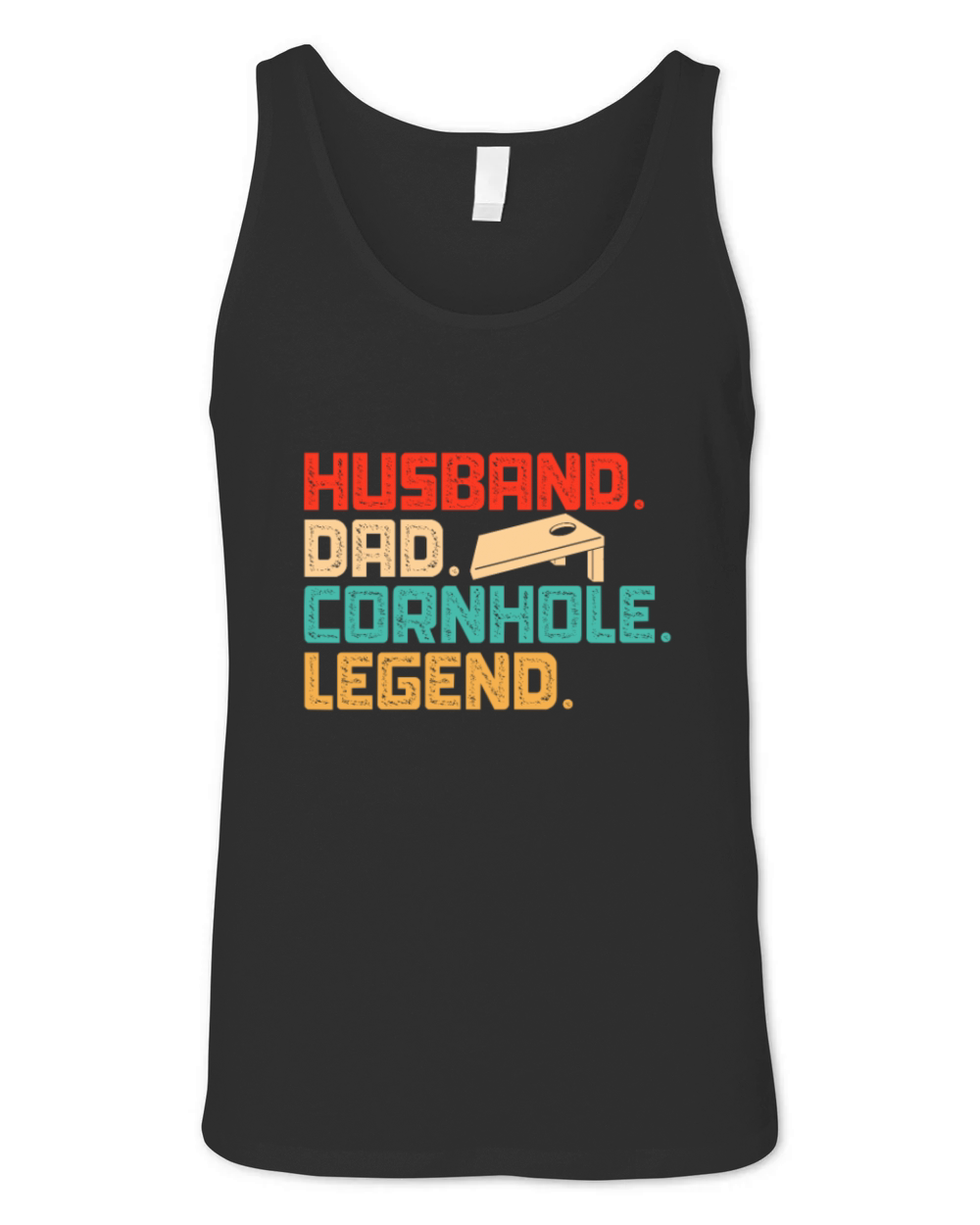 Husband Dad Cornhole Legend Retro Vintage Unisex Jersey Tank