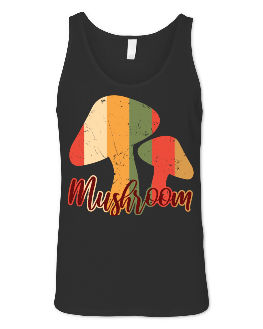 Mushroom Vintage Distressed Unisex Jersey Tank