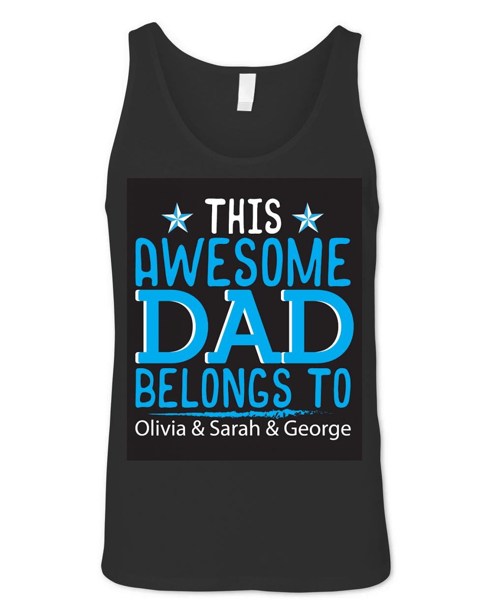 This Awesome Dad Belongs To Olivia Sarah George Unisex Jersey Tank