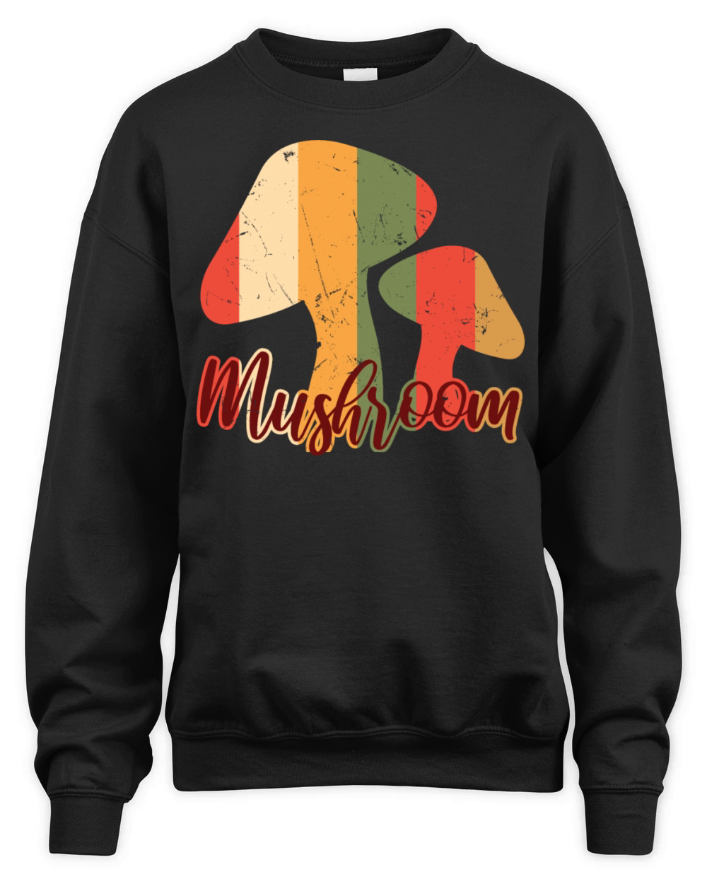 Mushroom Vintage Distressed Unisex Premium Crewneck Sweatshirt