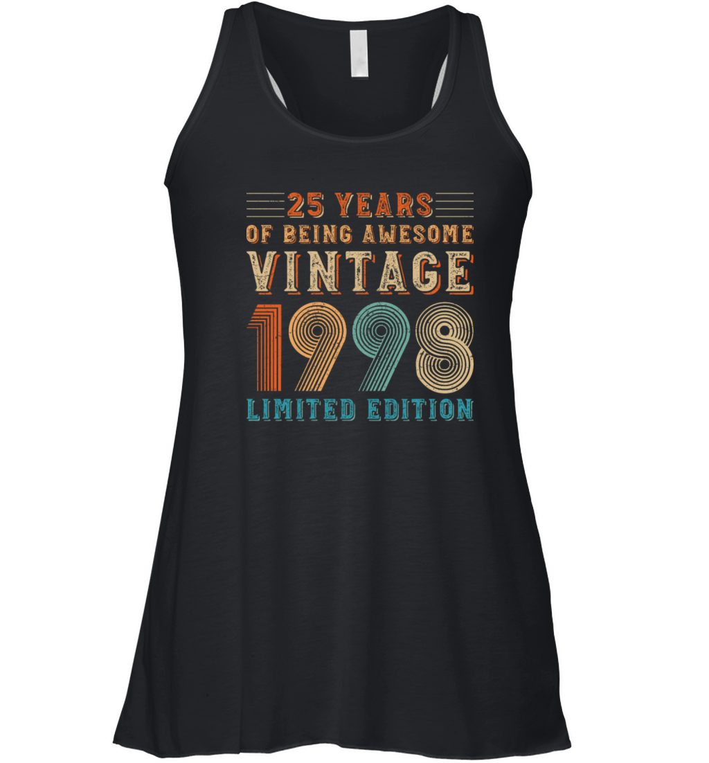 25 years of being awesome vintage 1998 limited edi Women's Flowy Tank Top