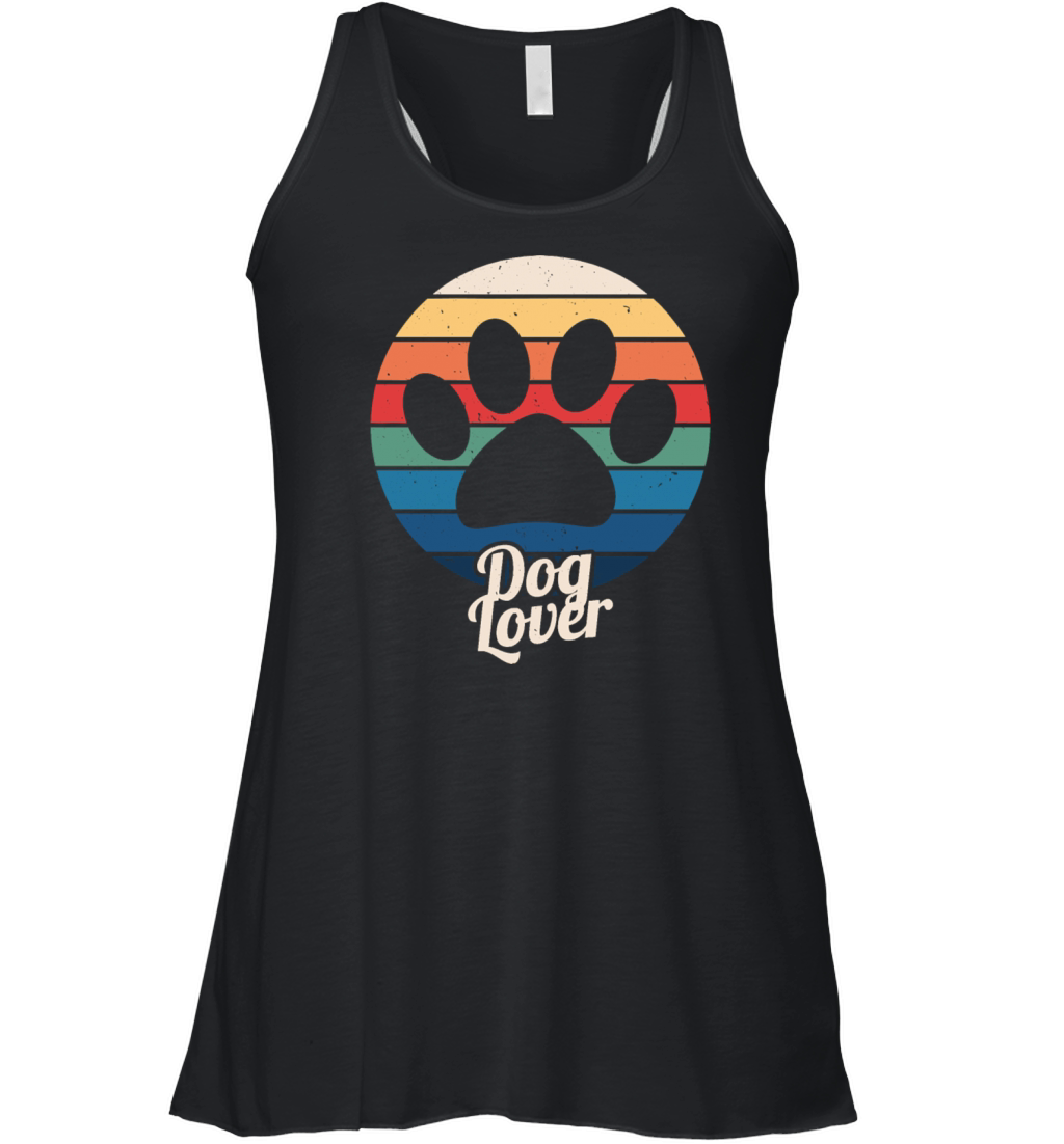 Dog lover vintage retro Women's Flowy Tank Top