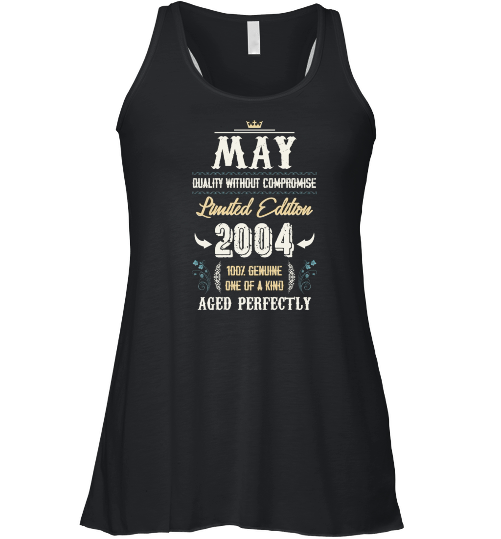 May 2004 Vintage Birthday Present Women's Flowy Tank Top