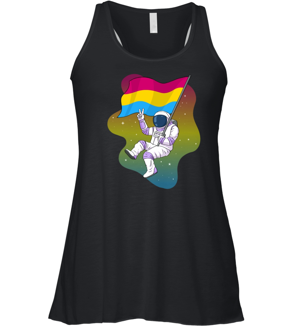 Pansexual Pride Pan Flag Space Astronaut Subtle Women's Flowy Tank Top