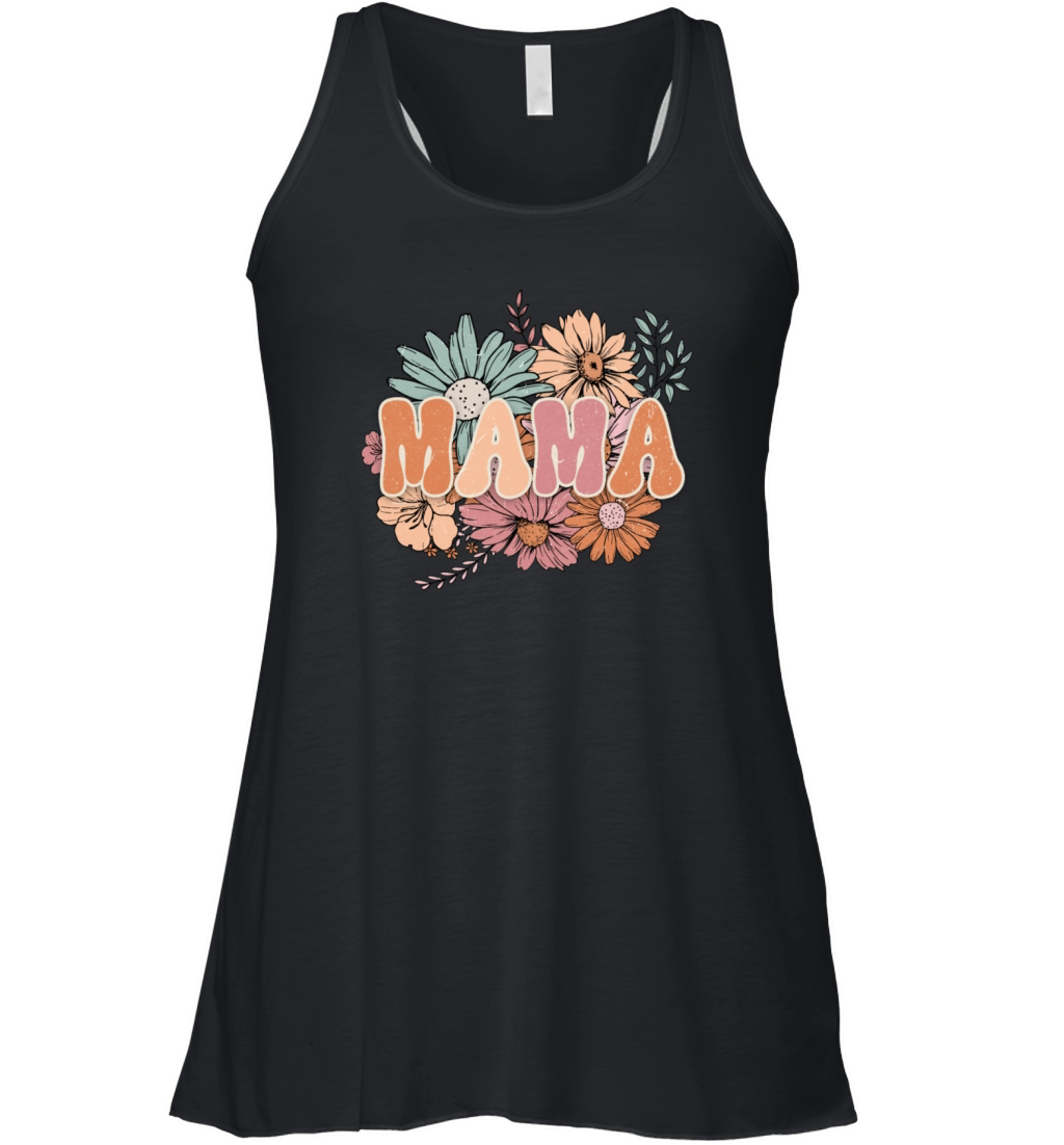 Unique Mothers day Mama Flowers Gift for Mom Women's Flowy Tank Top