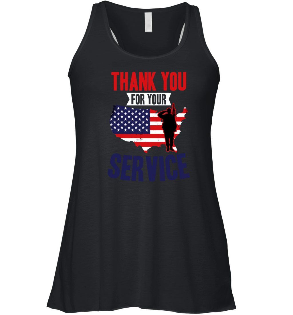 Veterans Day Thank You For Your Service Women's Flowy Tank Top