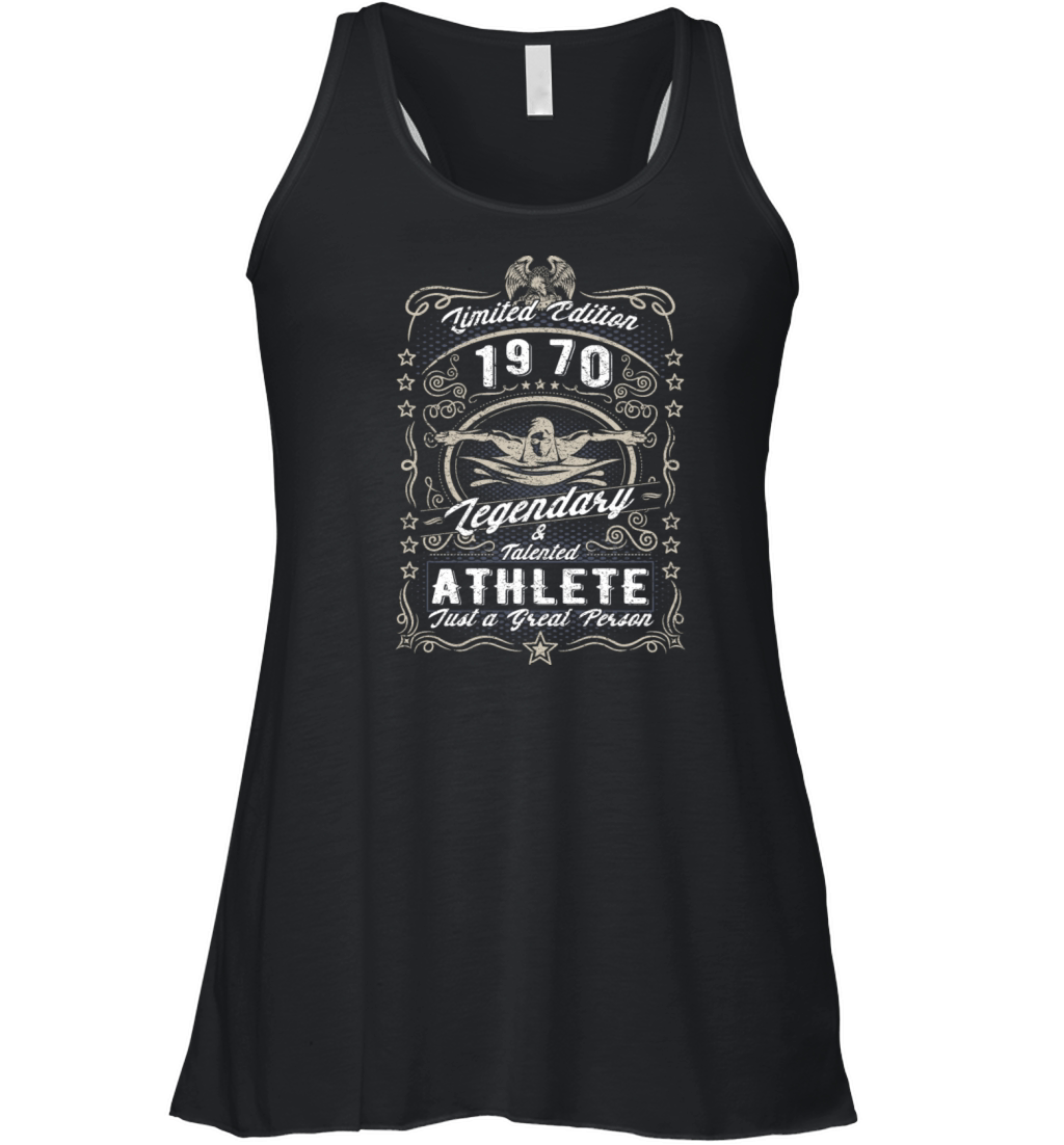Vintage 1970 Swimmer Birthday Gift Sport Hobby Women's Flowy Tank Top