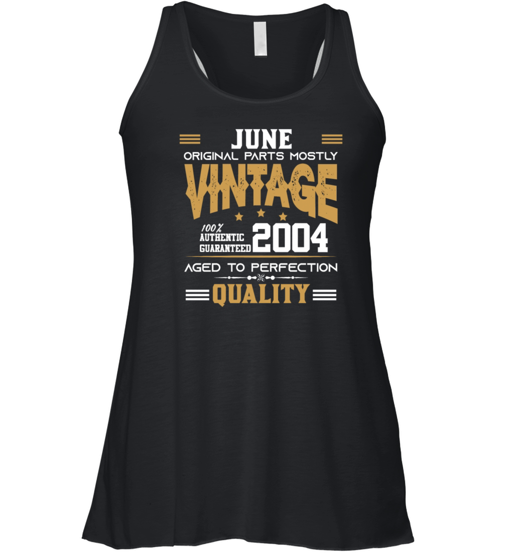 Vintage Aged To Perfection June 2004 Women's Flowy Tank Top