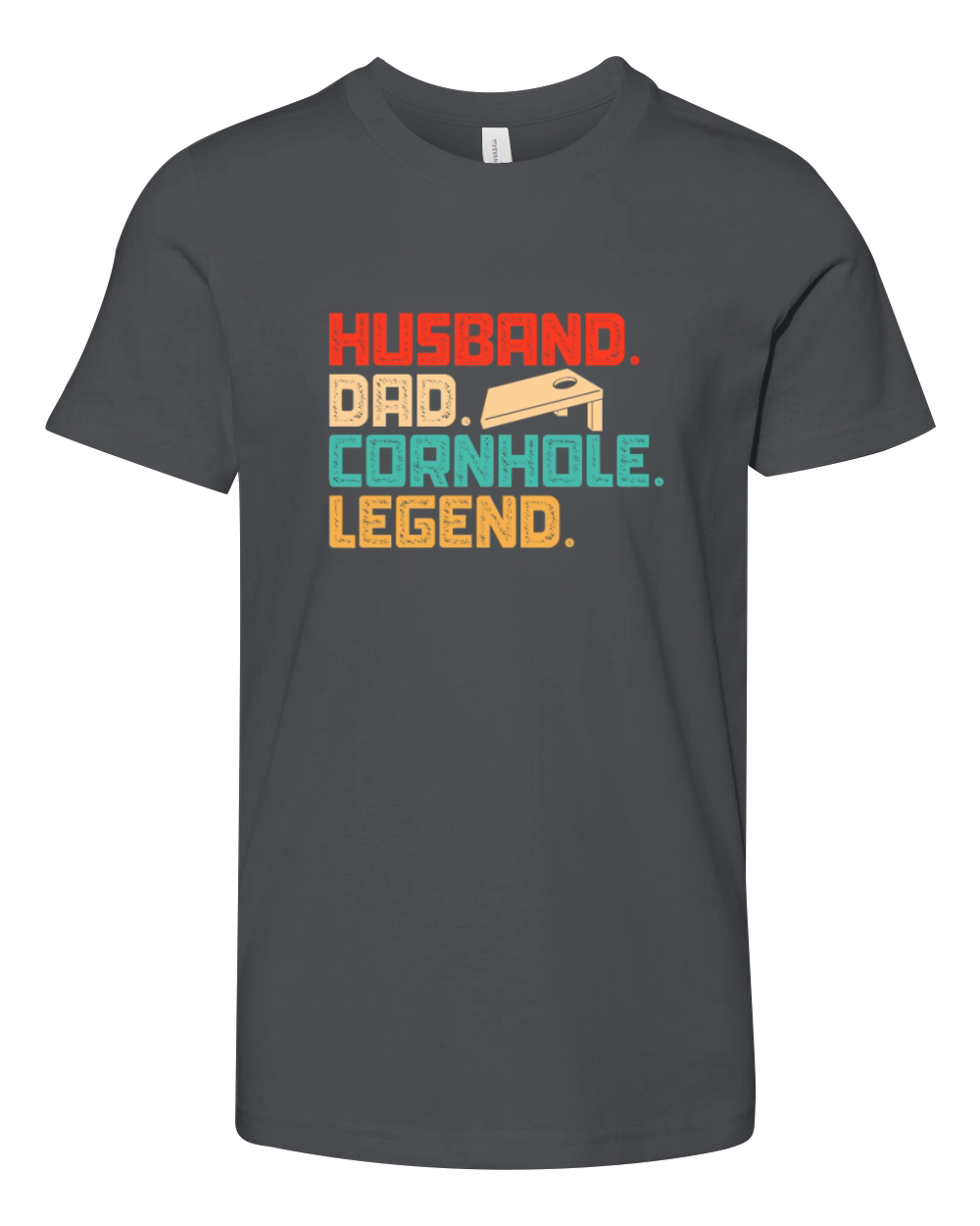 Husband Dad Cornhole Legend Retro Vintage Youth Unisex Jersey Tee