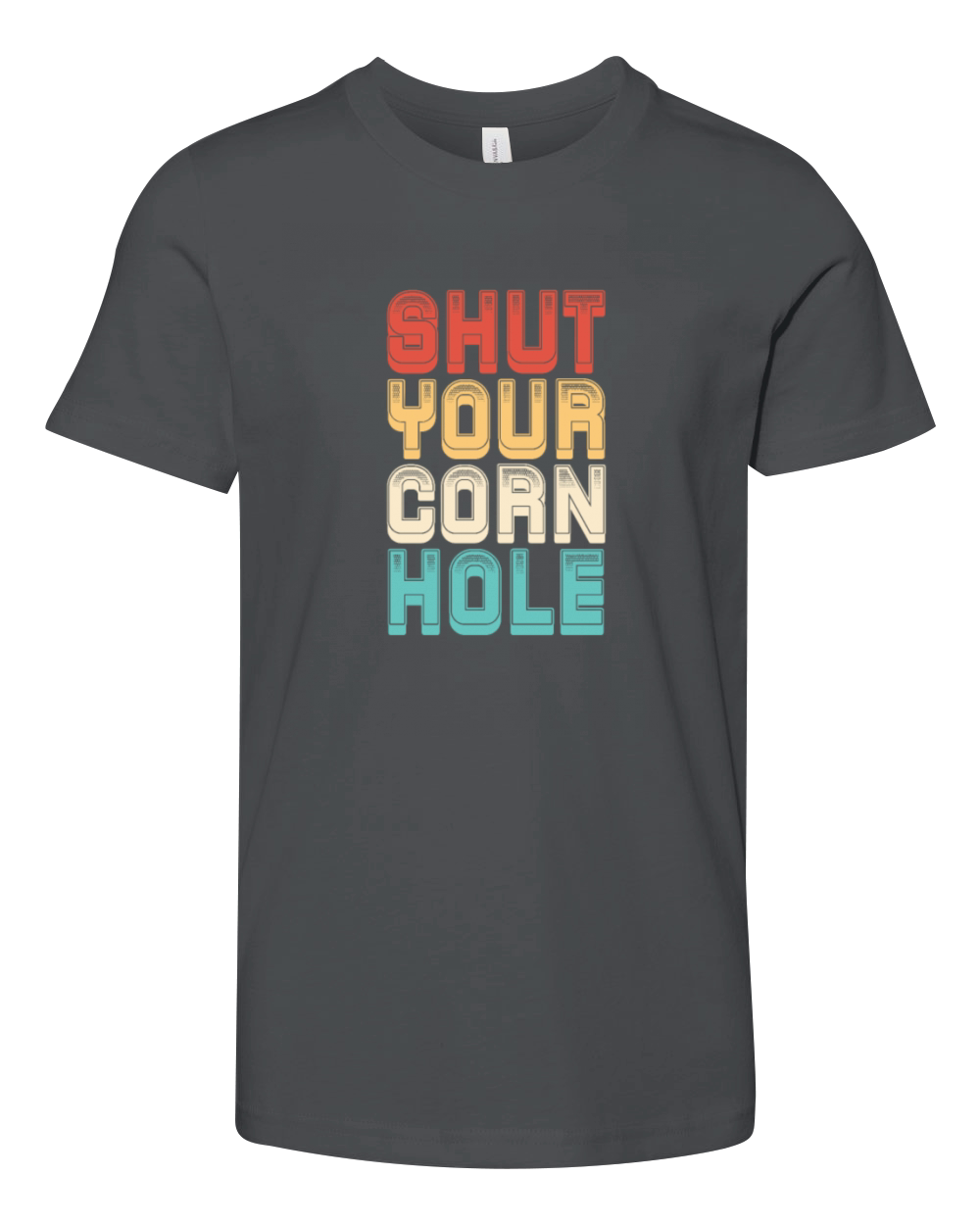 Shut Your Corn Hole Retro Vintage Youth Unisex Jersey Tee