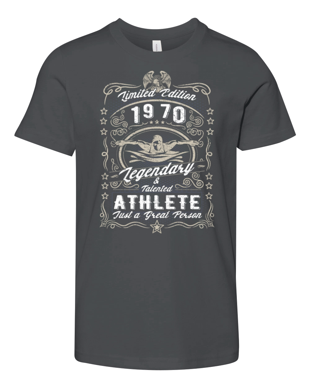 Vintage 1970 Swimmer Birthday Gift Sport Hobby Youth Unisex Jersey Tee