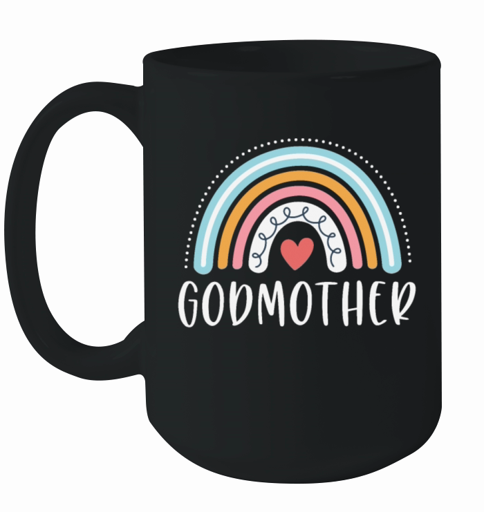 Godmother Gifts Family Rainbow Graphic Ceramic Mug