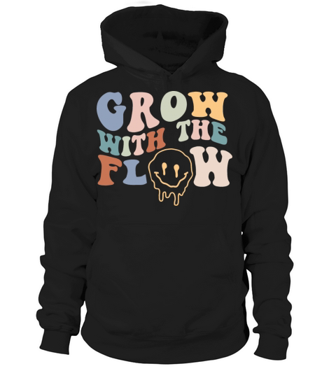 Grow With The Flow 70s Boho Peace Hippie Gift Hoodie Unisex