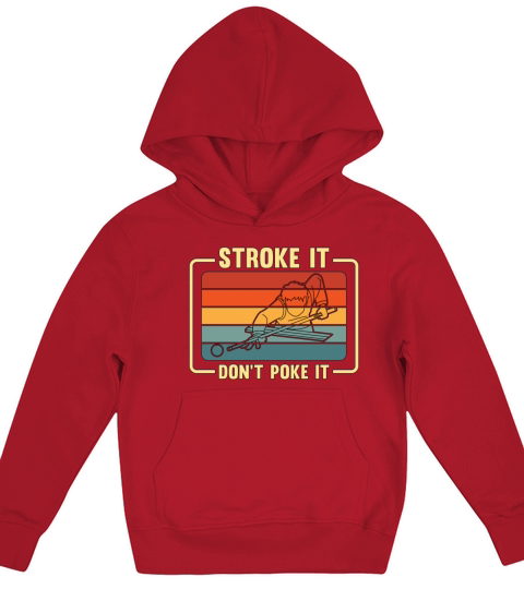 Cue Sports Stroke It Dont Poke It Retro Billiard Kids Hoodie