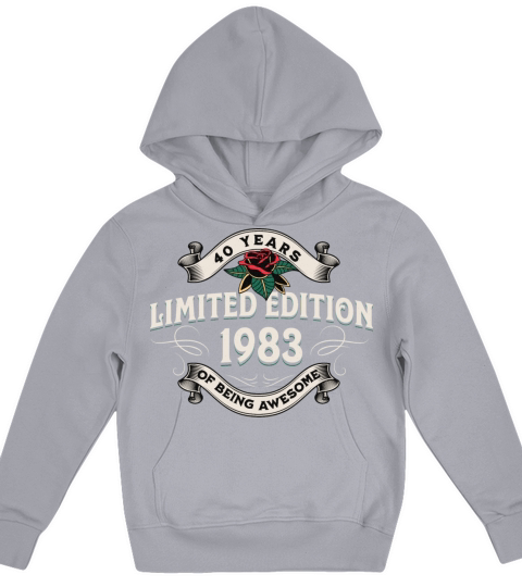 Vintage 1983 40 Years Being Awesome 40th Birthday Kids Hoodie