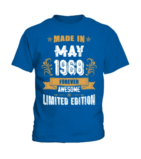 May 1968 Vintage Birthday Present Kids T-Shirt