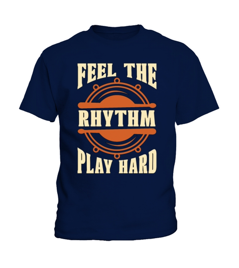 Snare Drum Feel The Rhythm Marching Band Drummer Kids T-Shirt